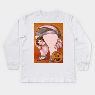 Ruth the Acrobat - Vintage Sideshow Poster Kids Long Sleeve T-Shirt